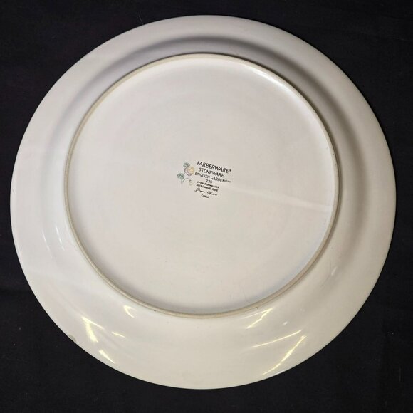 Vintage Farberware 225 English Garden Stoneware 12 1/4" Serving Platter Plate Fl - Picture 5 of 9
